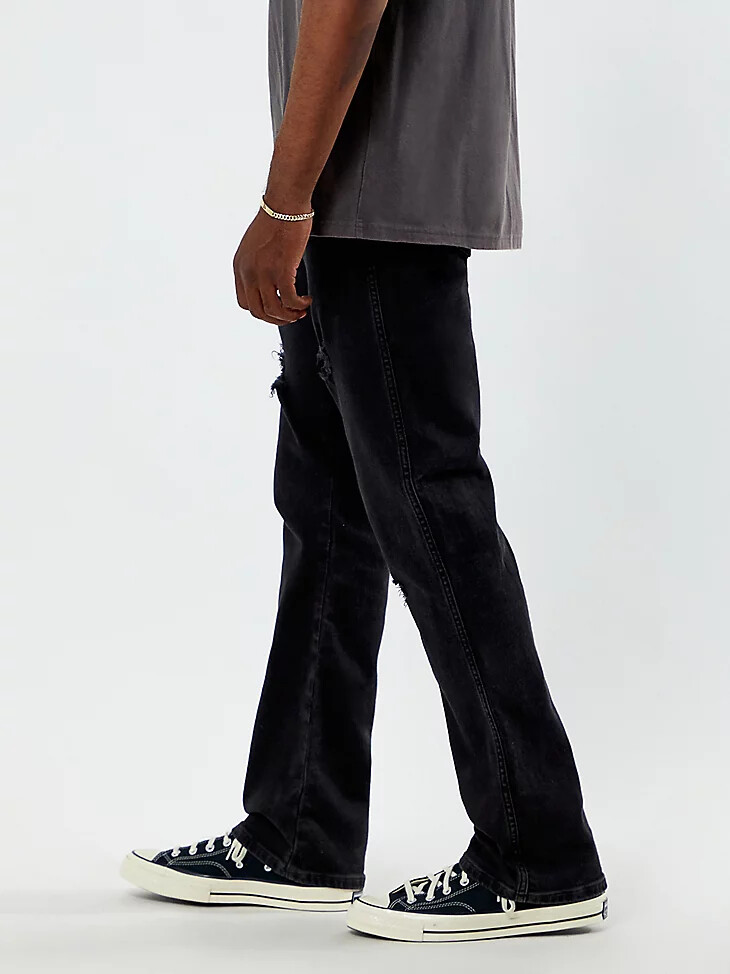 wrangler x pacsun herren slim fit bootcut jeans wagon tire