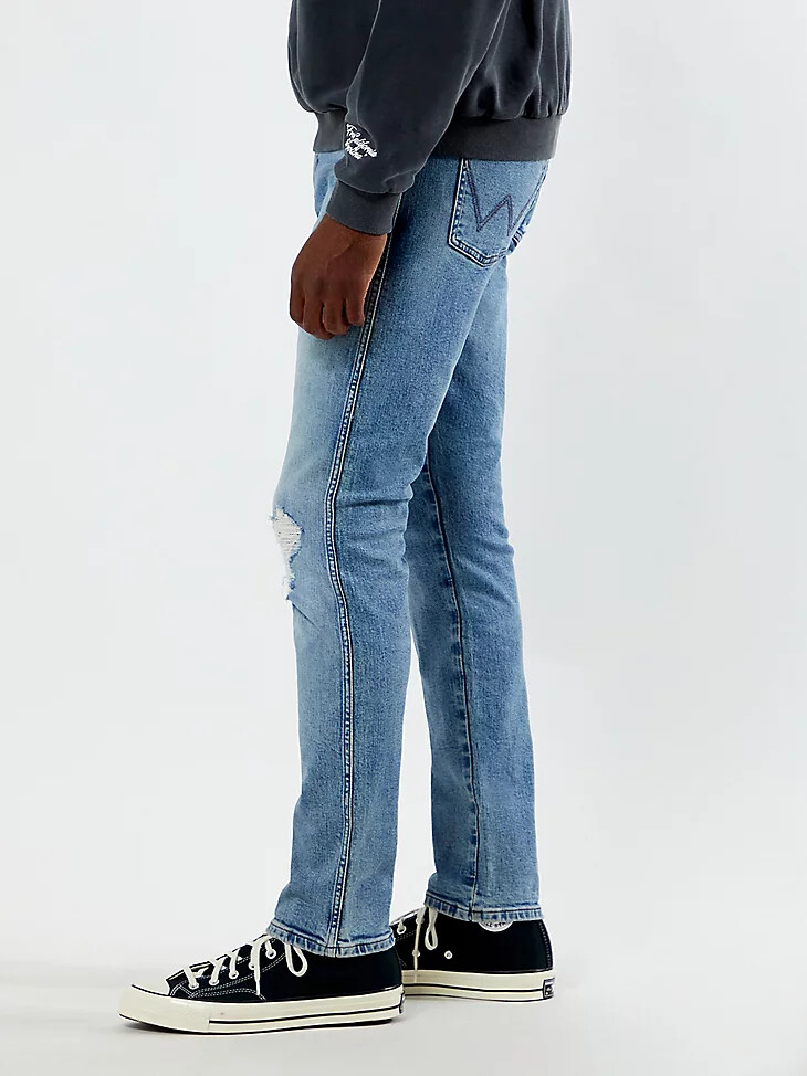 wrangler x pacsun herren slim straight jeans middlin