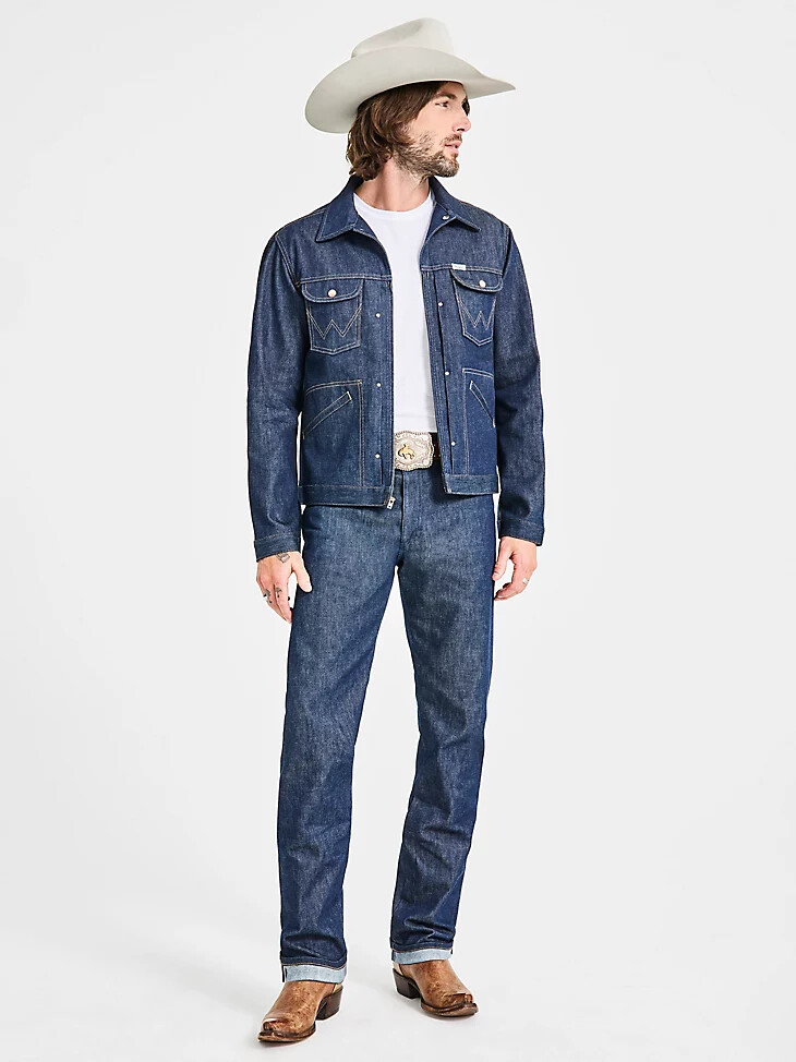 mens cone denim white oak selvedge jeans raw indigo