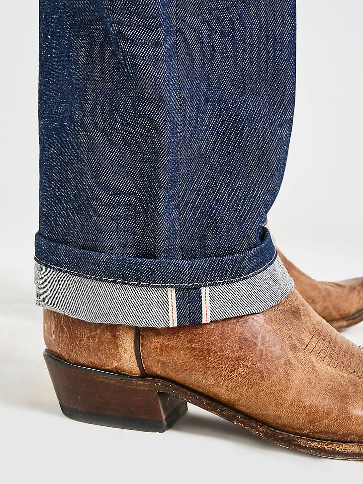 mens cone denim white oak selvedge jeans raw indigo