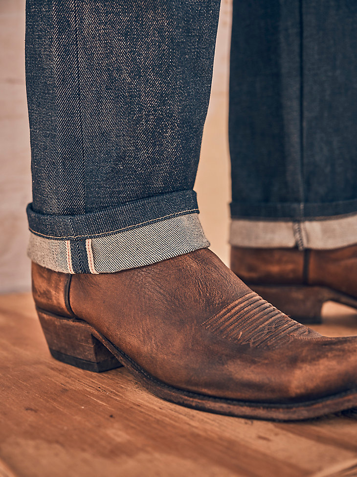 mens cone denim white oak selvedge jeans raw indigo