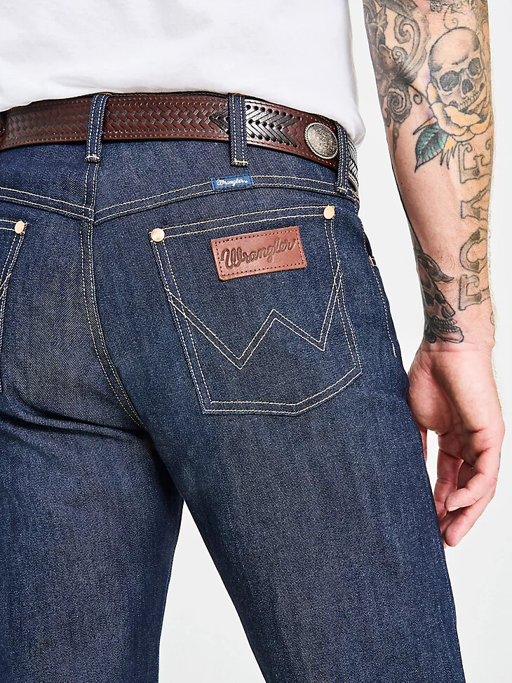 wrangler cowboy cut original fit selvedge stretch jeans raw indigo