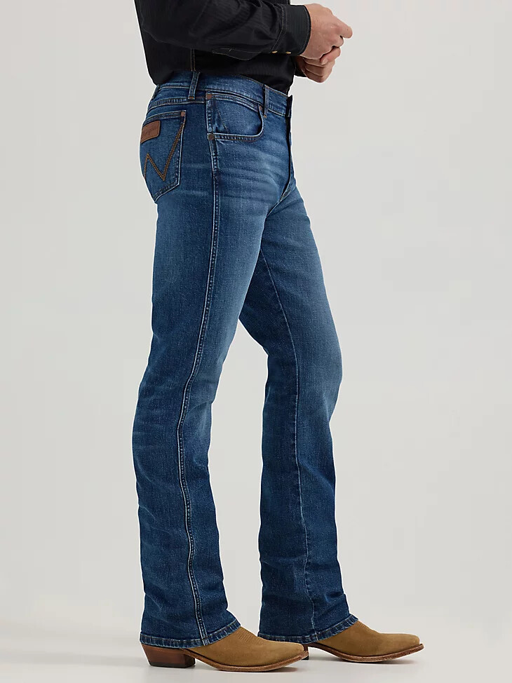 wrangler retro relaxed fit bootcut jeans für herren lewiston