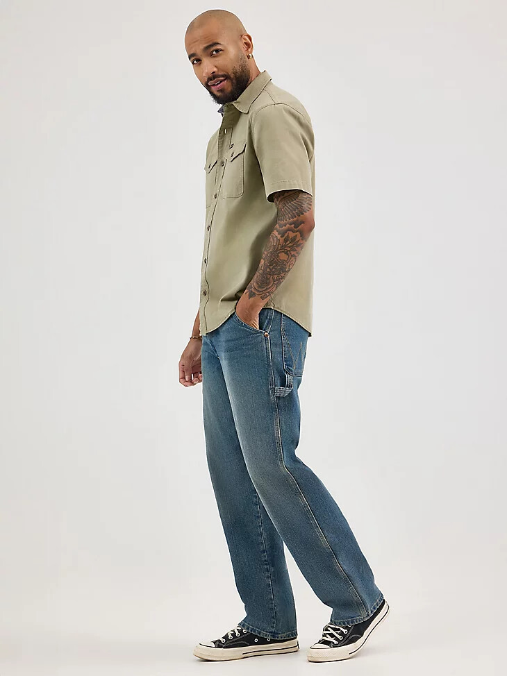 herren carpenter jeans verwaschenes blau
