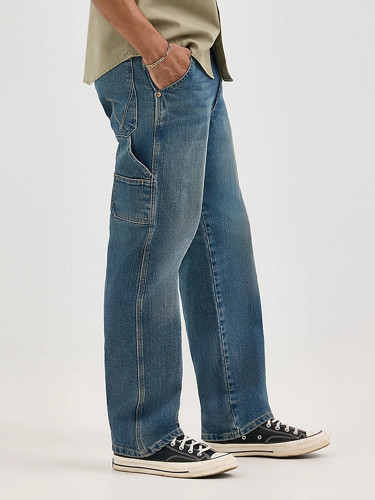 herren carpenter jeans verwaschenes blau