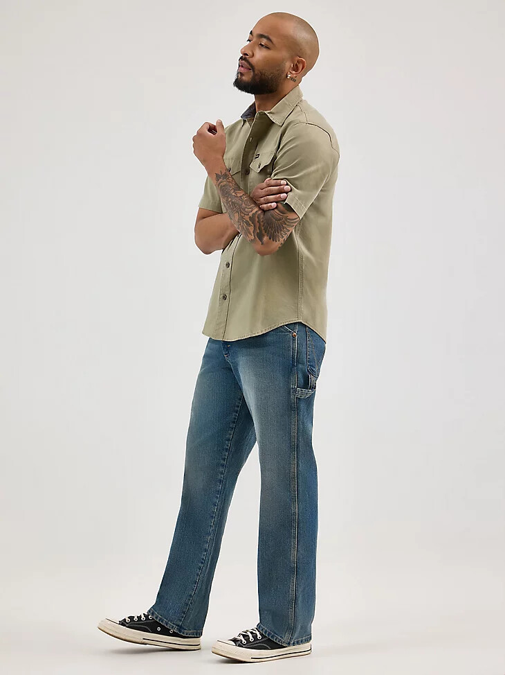 herren carpenter jeans verwaschenes blau