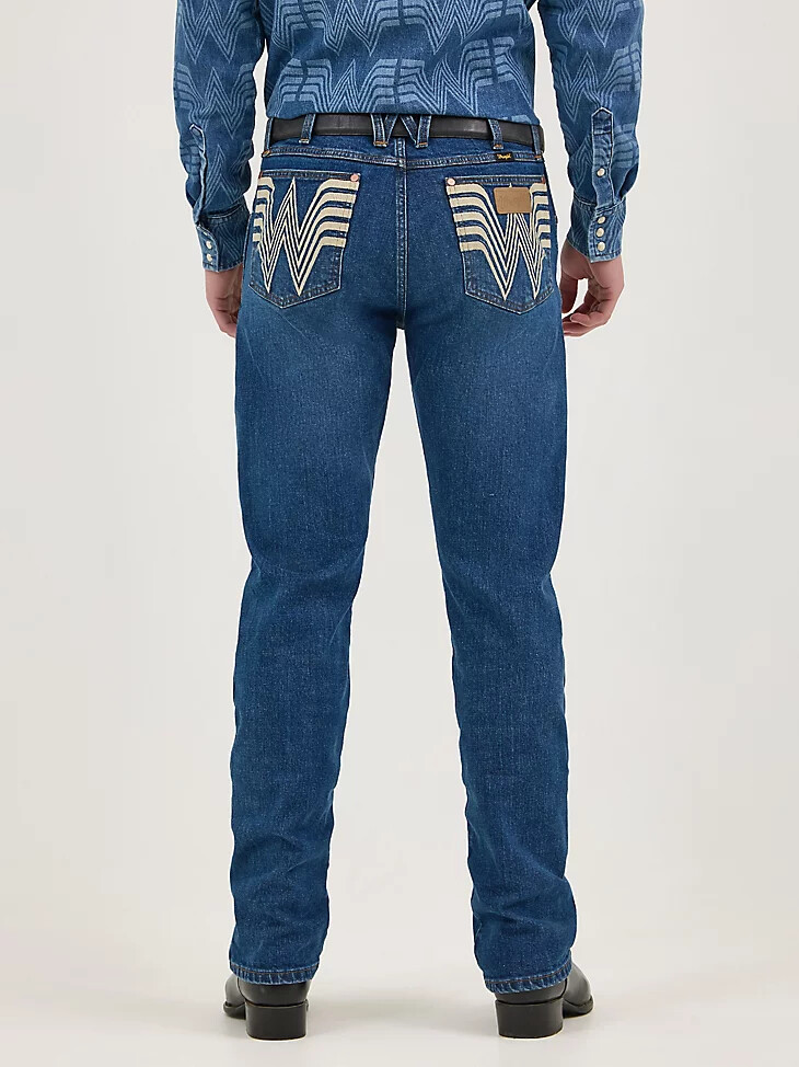 wrangler x whataburger slim straight leg retro jeans rodeo dust fade