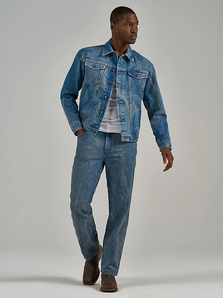 wrangler x the last of us cowboy cut jeans vorgewaschenes indigo