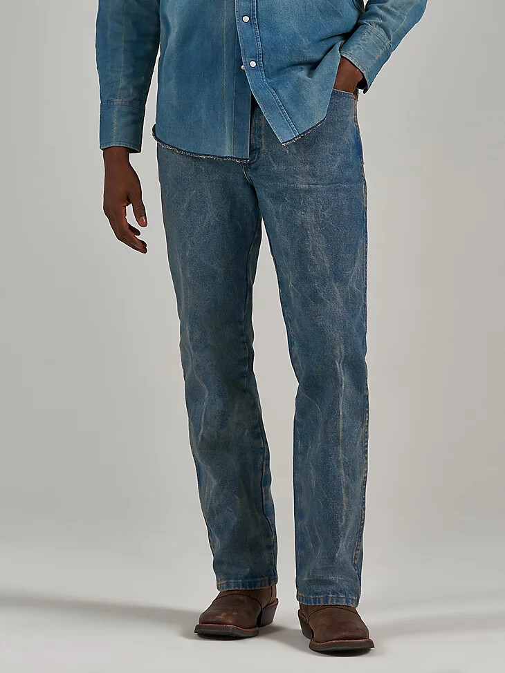 wrangler x the last of us cowboy cut jeans vorgewaschenes indigo