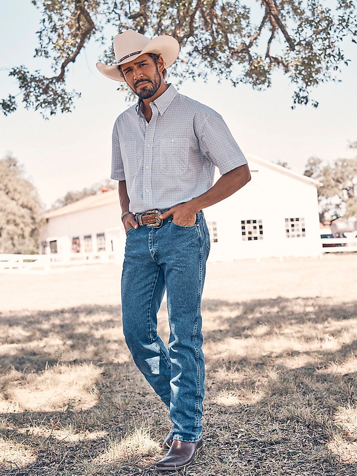 george strait cowboy cut original fit jeans schwerer stone denim