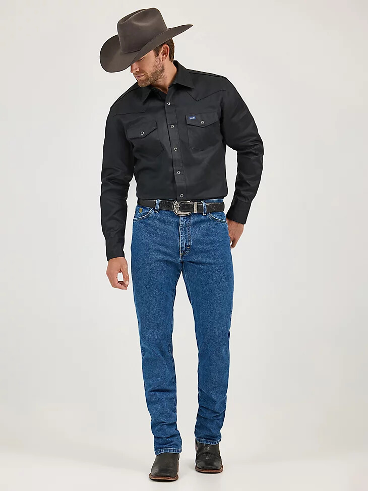 george strait cowboy cut original fit jeans schwerer stone denim