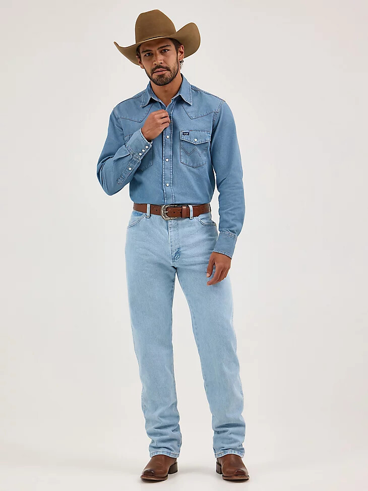 wrangler cowboy cut original fit jeans bleach