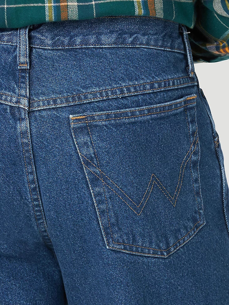 wrangler rugged wear fleecegefütterte jeans mit relaxed fit stonewash