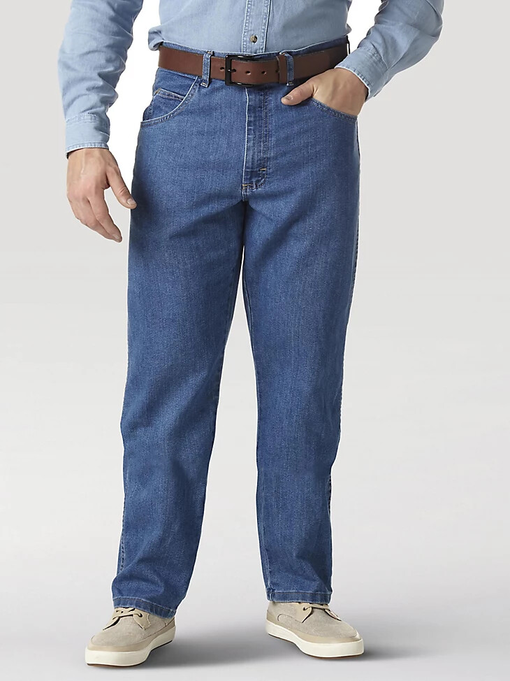 wrangler rugged wear relaxed stretch flex denim jeans 8211 stonewashed stonewashed