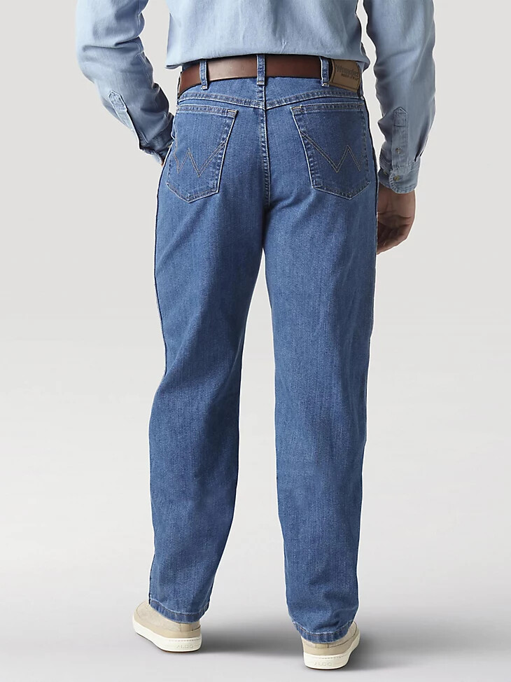 wrangler rugged wear relaxed stretch flex denim jeans 8211 stonewashed stonewashed