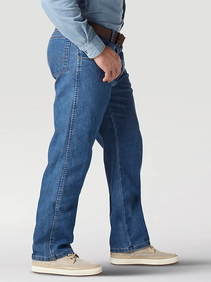 wrangler rugged wear relaxed stretch flex denim jeans 8211 stonewashed stonewashed