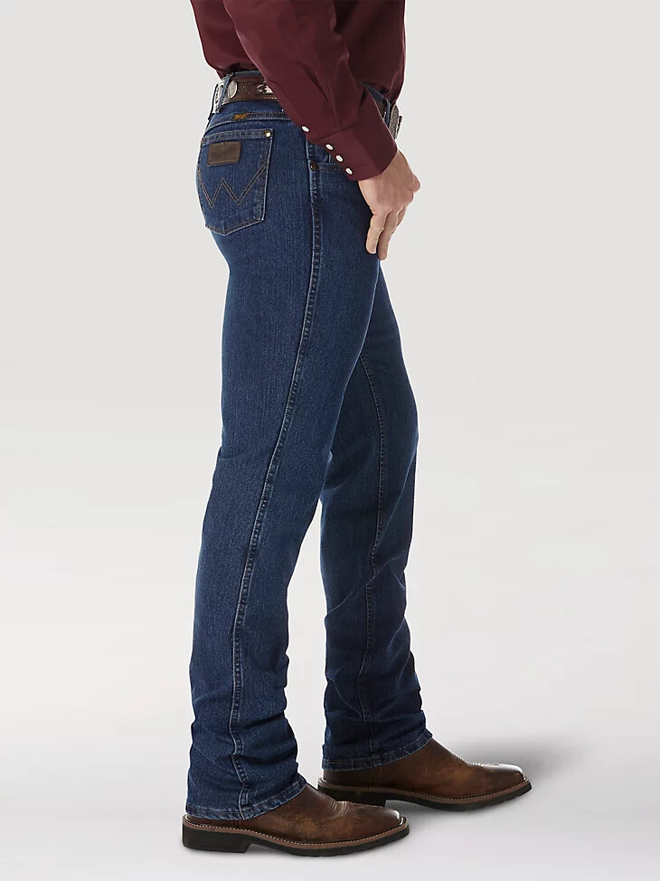 premium performance advanced comfort cowboy cut slim fit jeans ms wash