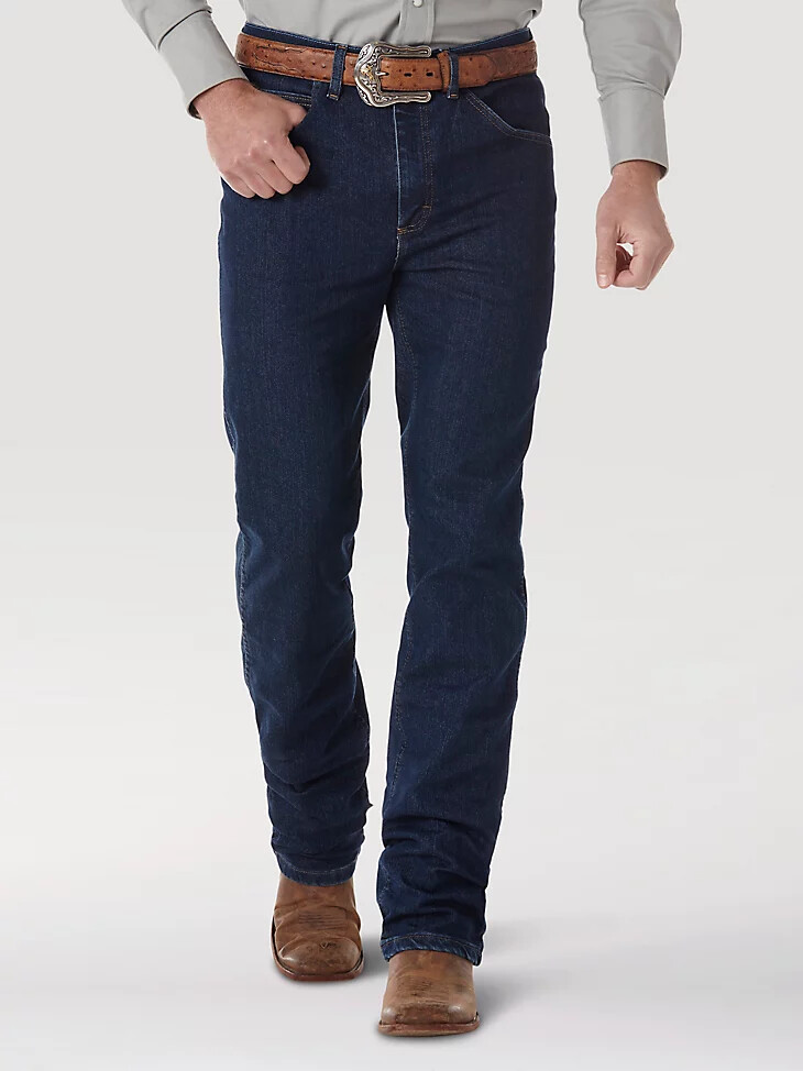 premium performance cowboy cut advanced comfort feuchtigkeitsableitende slim fit jeans midnight rinse
