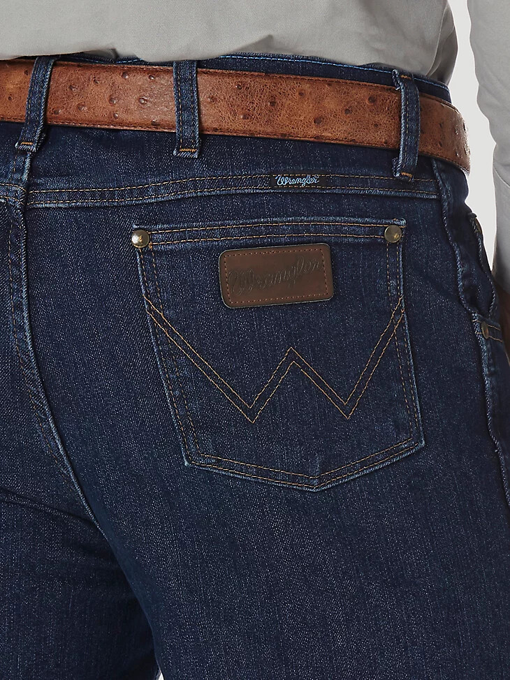 premium performance cowboy cut advanced comfort feuchtigkeitsableitende slim fit jeans midnight rinse