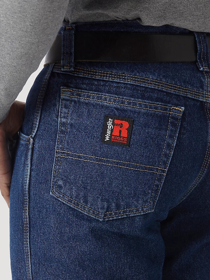 wrangler riggs workwear five pocket jeans antique indigo