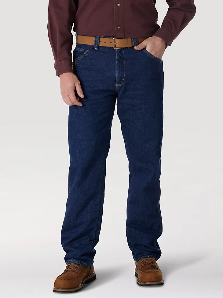 wrangler riggs workwear gesteppte five-pocket-jeans antik-indigo