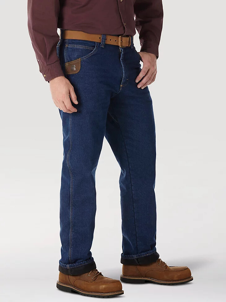 wrangler riggs workwear gesteppte five-pocket-jeans antik-indigo