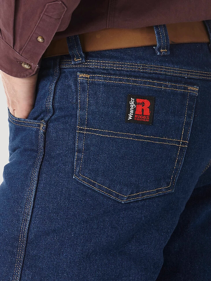 wrangler riggs workwear gesteppte five-pocket-jeans antik-indigo