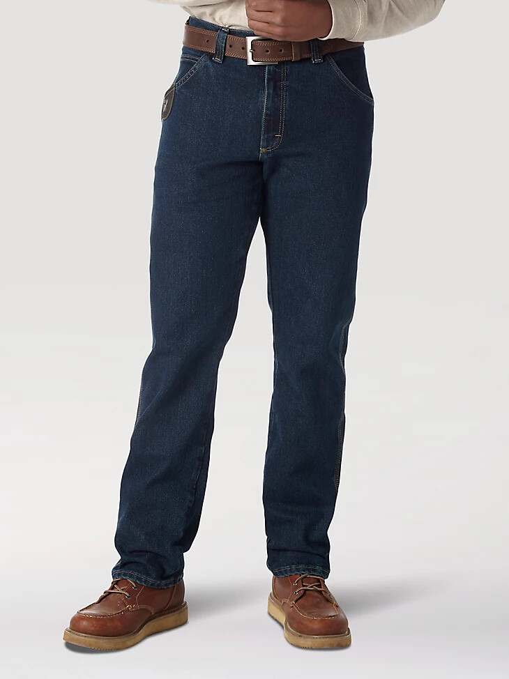 wrangler riggs workwear advanced comfort five pocket jeans dunkel getönt