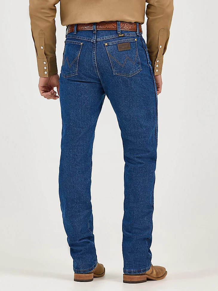 premium performance advanced comfort cowboy cut regular fit jeans mid stone