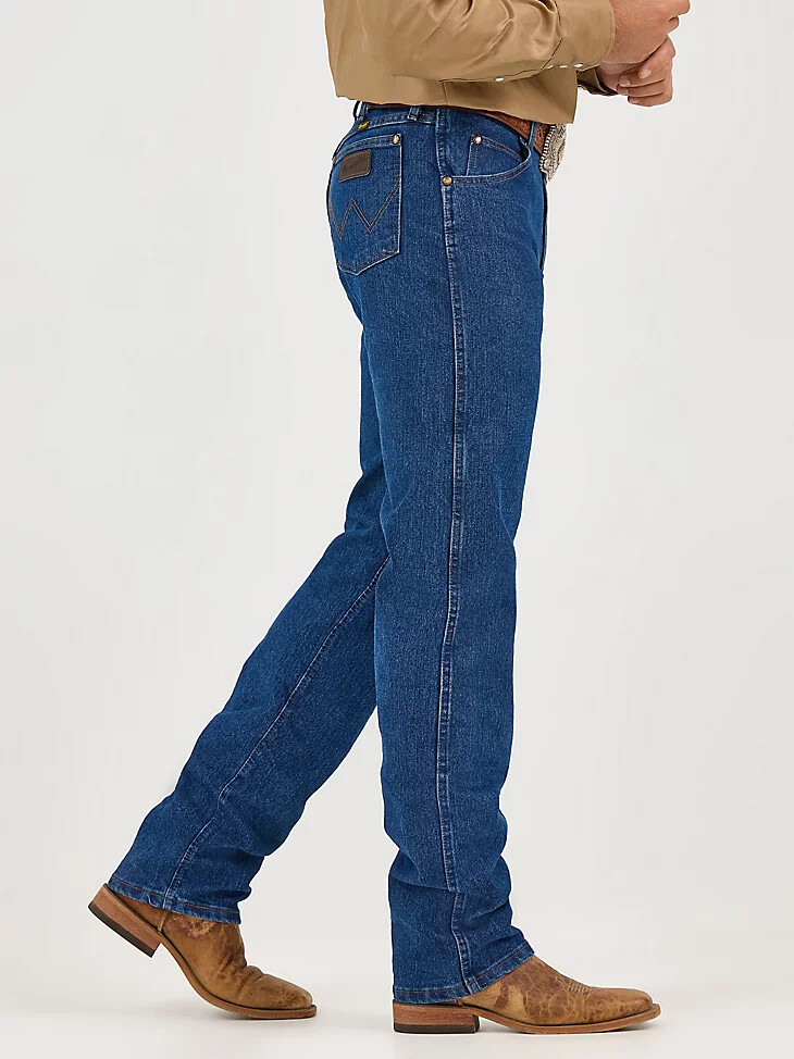 premium performance advanced comfort cowboy cut regular fit jeans mid stone