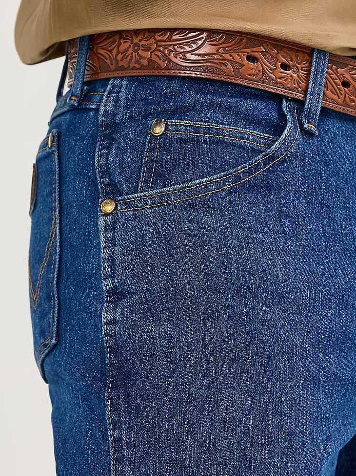 premium performance advanced comfort cowboy cut regular fit jeans mid stone