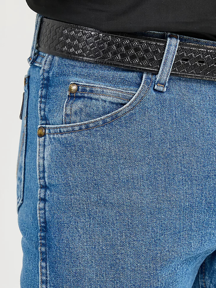 premium performance cowboy cut regular fit jeans stonewash
