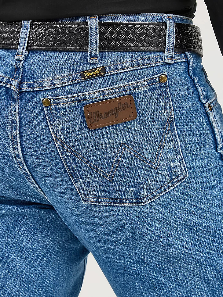 premium performance cowboy cut regular fit jeans stonewash