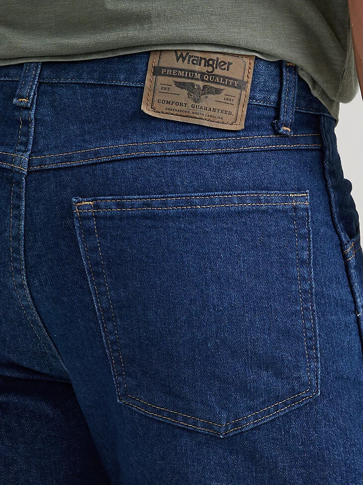 wrangler herren five star premium midweight stretch jeans dunkelwaschung