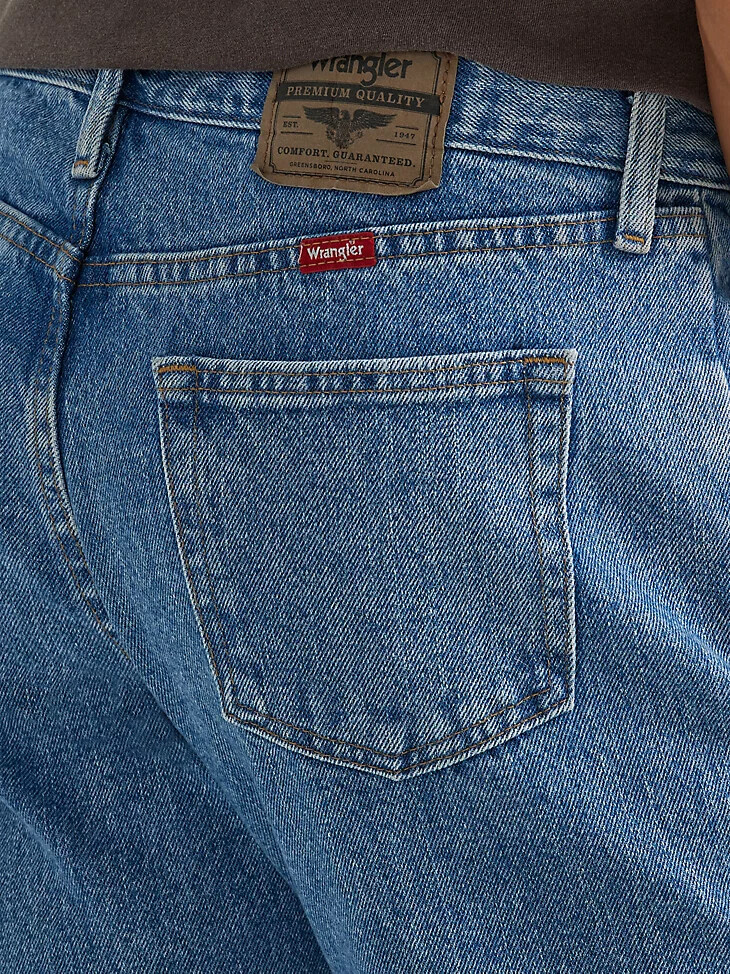 wrangler five star premium denim relaxed fit jeans stone bleach