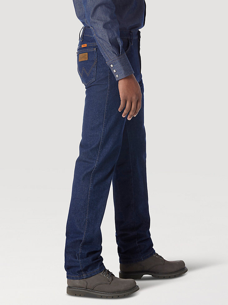 wrangler fr flammhemmende jeans in originalpassform vorgewaschen