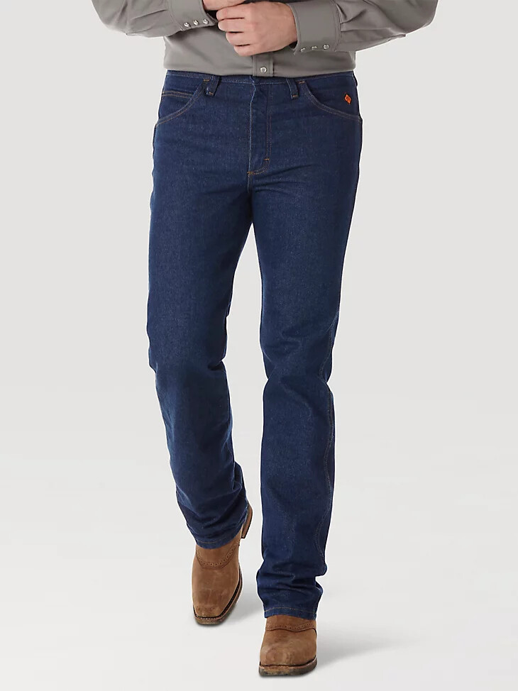 wrangler fr flammhemmende slim fit jeans vorwäsche