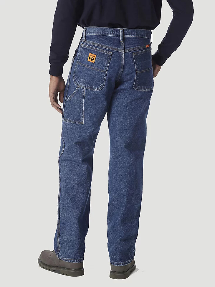 wrangler fr flammhemmender riggs carpenter jeansblauer denim
