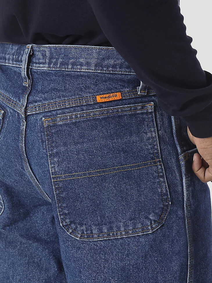 wrangler fr flammhemmender riggs carpenter jeansblauer denim