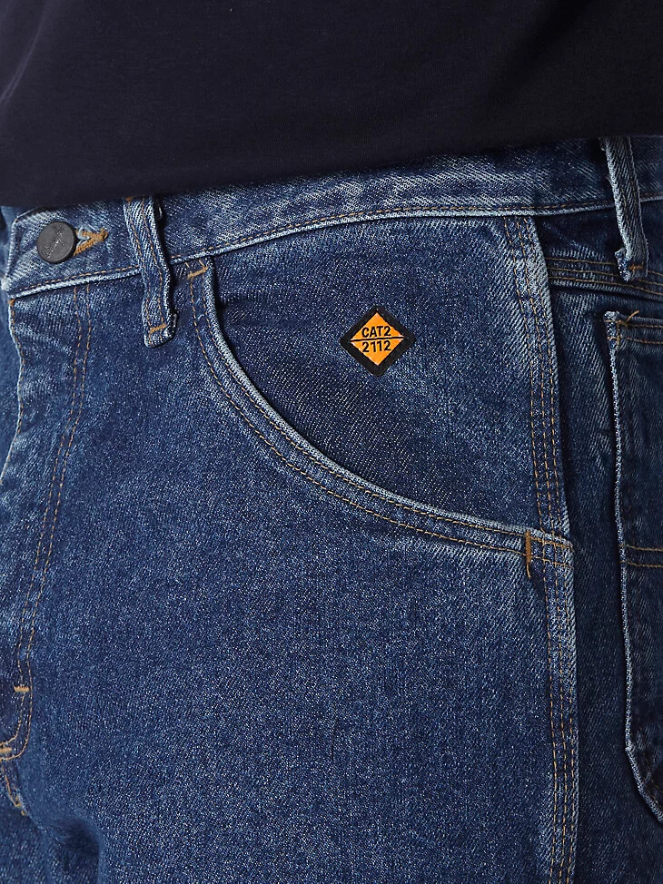 wrangler fr flammhemmender riggs carpenter jeansblauer denim