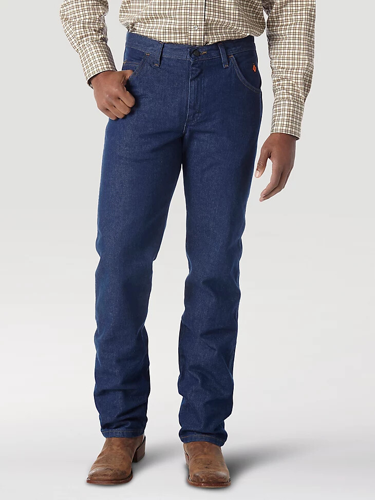 wrangler fr flammhemmende leichte jeans in regulärer passform vorgewaschen