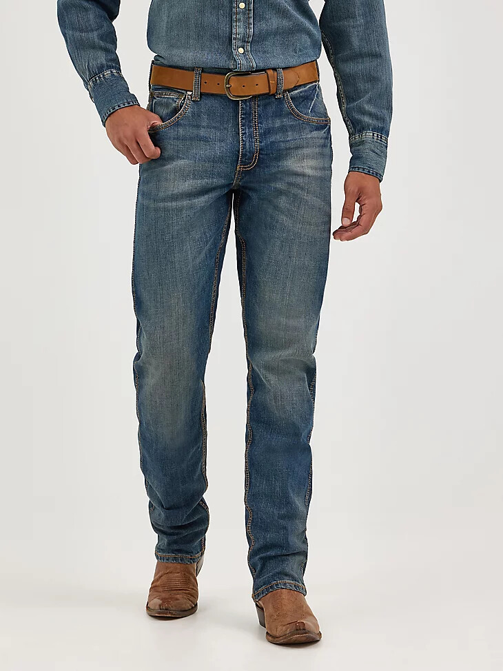 wrangler retro slim fit straight leg jeans für herren bozeman