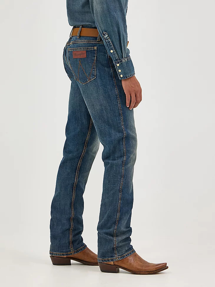 wrangler retro slim fit straight leg jeans für herren bozeman
