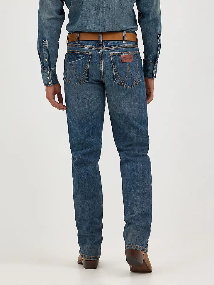 wrangler retro slim fit straight leg jeans für herren bozeman