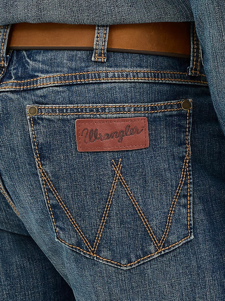 wrangler retro slim fit straight leg jeans für herren bozeman