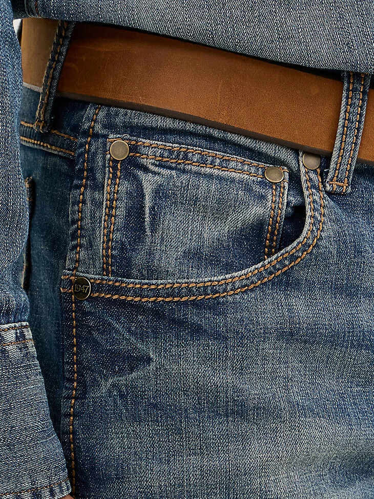 wrangler retro slim fit straight leg jeans für herren bozeman
