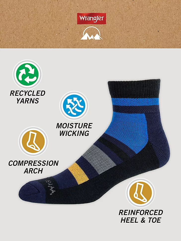 herren-outdoor-knöchelsocken 3er-pack marineblauschwarz