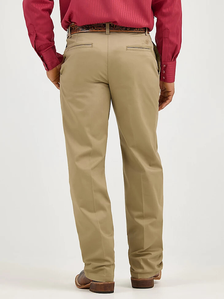 wrangler casuals herrenhose mit flacher vorderseite und entspannter passform khaki