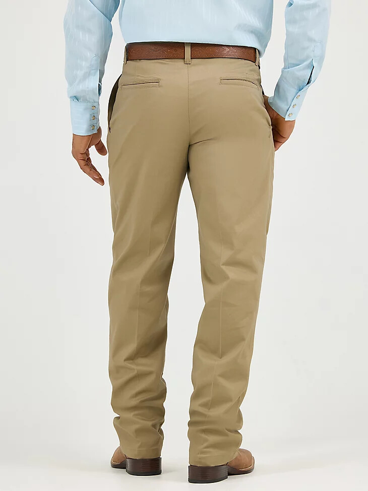 wrangler casuals herrenhose mit bundfalten lockerer passform khaki
