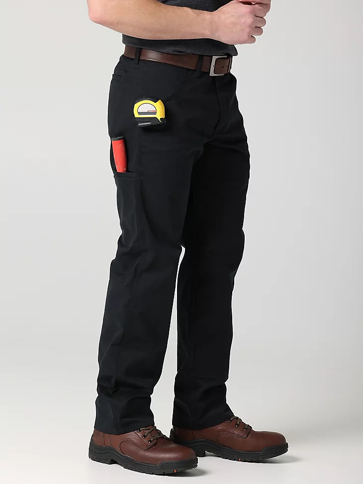 wrangler workwear relaxed straight pant jet black